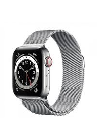 APPLE - Smartwatch Apple Watch 6 GPS+Cellular 40mm stalowy, srebrny | srebrna bransoleta mediolańska. Rodzaj zegarka: smartwatch. Kolor: srebrny, szary, wielokolorowy. Styl: wakacyjny #1