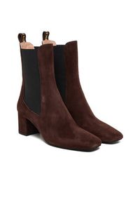 Love Moschino - LOVE MOSCHINO Botki JA21085G0NJA0313 Brązowy. Kolor: brązowy. Materiał: skóra, zamsz #3