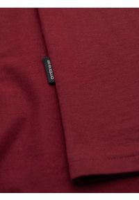 Ombre Clothing - Klasyczny T-shirt męski bawełniany BASIC - bordowy V16 OM-TSBS-0236 - XXL. Okazja: na co dzień. Kolor: czerwony. Materiał: bawełna. Styl: klasyczny #3