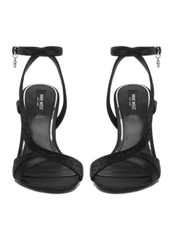 Nine West Sandały EO-LS1005252-1 Czarny. Kolor: czarny. Materiał: materiał