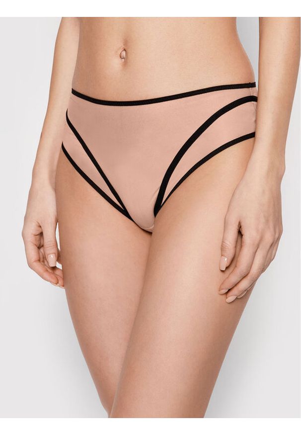 Undress Code Figi klasyczne z wysokim stanem Something Classy 384 Beżowy. Stan: podwyższony. Kolor: beżowy. Materiał: syntetyk