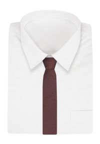 Alties - Krawat - ALTIES - Miedziano Brązowy, Drobny Wzór. Kolor: brązowy, wielokolorowy, beżowy. Materiał: tkanina. Styl: elegancki, wizytowy