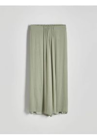 Reserved - Spódnica maxi - jasnozielony. Kolor: zielony. Materiał: tkanina. Wzór: gładki