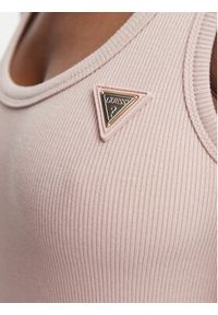 Guess Top V4YP06 K8RT2 Różowy Slim Fit. Kolor: różowy. Materiał: wiskoza #3