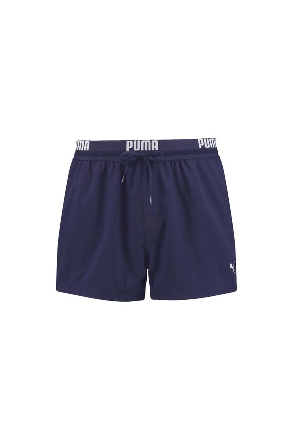 Puma - Kąpielówki męskie Logo Krótkie Granatowe. Kolor: niebieski. Materiał: poliester. Długość: krótkie