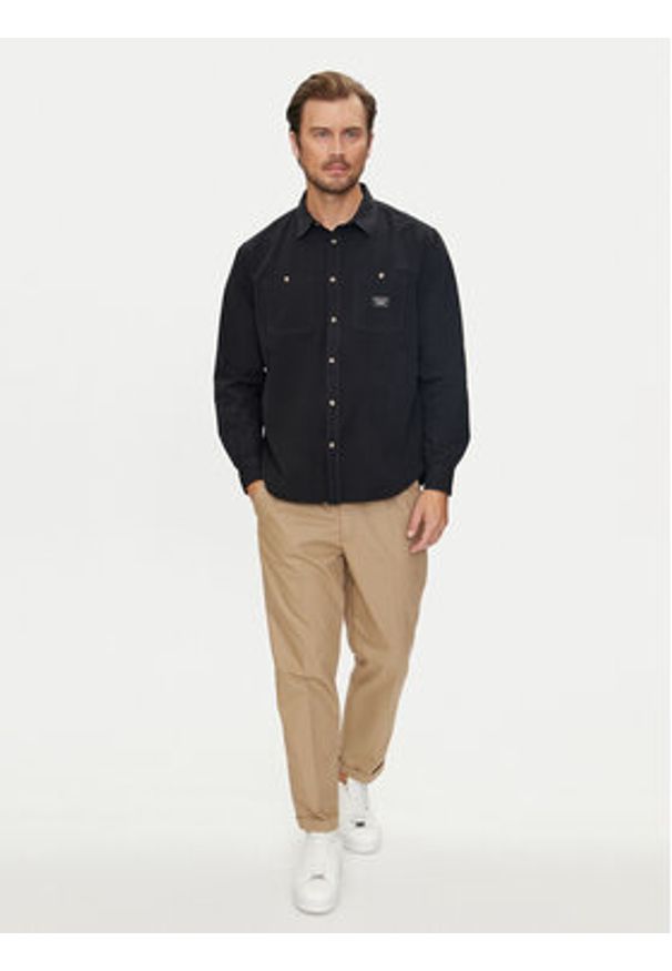 Guess Koszula M4YH37 WGCF1 Czarny Regular Fit. Kolor: czarny. Materiał: bawełna