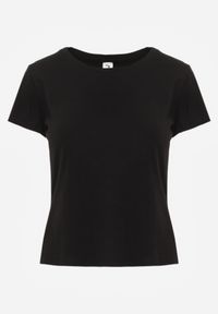Renee - Czarny Bawełniany T-shirt Melinthe. Okazja: na co dzień. Kolor: czarny. Materiał: bawełna. Długość rękawa: krótki rękaw. Długość: krótkie. Styl: casual #4