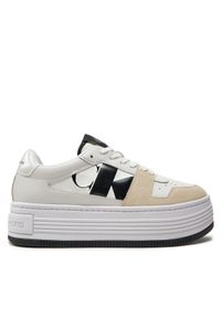Calvin Klein Jeans Sneakersy Bold Platf Low Lace Mix Nbs Dc YW0YW01432 Biały. Kolor: biały