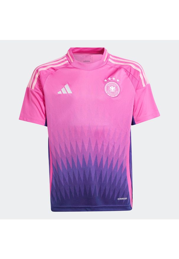Adidas - Koszulka piłkarska dla dzieci ADIDAS Niemcy EURO 2024 wyjazdowa. Kolor: wielokolorowy, różowy, fioletowy. Sport: piłka nożna