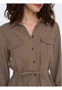 only - ONLY Sukienka koszulowa 15278720 Brązowy Relaxed Fit. Kolor: brązowy. Materiał: wiskoza. Typ sukienki: koszulowe #4
