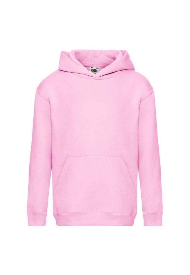 FRUIT OF THE LOOM - Bluza Z Kapturem Premium Dla Dzieci. Typ kołnierza: kaptur. Kolor: różowy