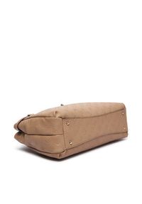 Guess Torebka Ella Logo HWPD97 46060 Beżowy ciemny. Kolor: beżowy. Materiał: skórzane #2