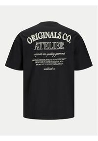 Jack & Jones - Jack&Jones T-Shirt Santorini 12251776 Czarny Wide Fit. Kolor: czarny. Materiał: bawełna #5