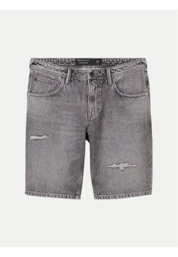 Tom Tailor Denim Szorty jeansowe 1041433 Szary Slim Fit. Kolor: szary. Materiał: bawełna