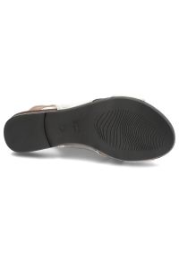 Złote Sandały Armodo Modne Obuwie Damskie. Okazja: na co dzień. Kolor: złoty. Materiał: skóra. Sezon: lato. Obcas: na płaskiej podeszwie. Styl: casual #2