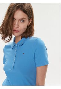 TOMMY HILFIGER - Tommy Hilfiger Sukienka codzienna 1985 WW0WW37853 Niebieski Slim Fit. Okazja: na co dzień. Kolor: niebieski. Materiał: bawełna. Typ sukienki: proste. Styl: casual