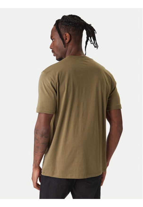 Hugo - HUGO T-Shirt Diragolino 50447978 Zielony Regular Fit. Kolor: zielony. Materiał: bawełna
