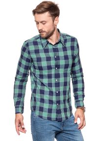 Wrangler - KOSZULA WRANGLER LS 1 PKT SHIRT AMAZON GREEN W5953ORUX. Kolor: zielony #7