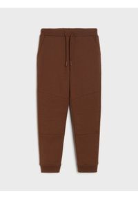 Sinsay - Spodnie jogger basic - brązowy. Kolor: brązowy