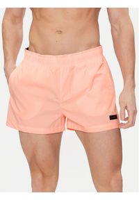 Calvin Klein Swimwear Szorty kąpielowe KM0KM00941 Różowy Regular Fit. Kolor: różowy. Materiał: syntetyk