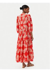 LOLA CASADEMUNT Sukienka letnia LS2616138 Czerwony jasny Regular Fit. Kolor: czerwony. Materiał: wiskoza. Sezon: lato #5