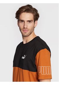Puma T-Shirt Power Colorblock 671567 Pomarańczowy Relaxed Fit. Kolor: pomarańczowy. Materiał: bawełna #5