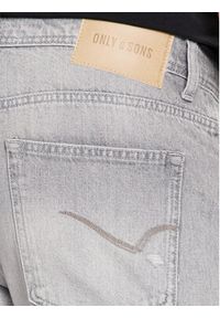 Only & Sons Szorty jeansowe Edge 22029639 Szary Straight Fit. Kolor: szary. Materiał: bawełna