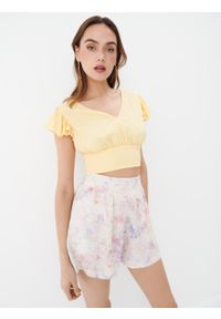 Mohito - Bluzka z wiązaniem - Żółty. Kolor: żółty #2