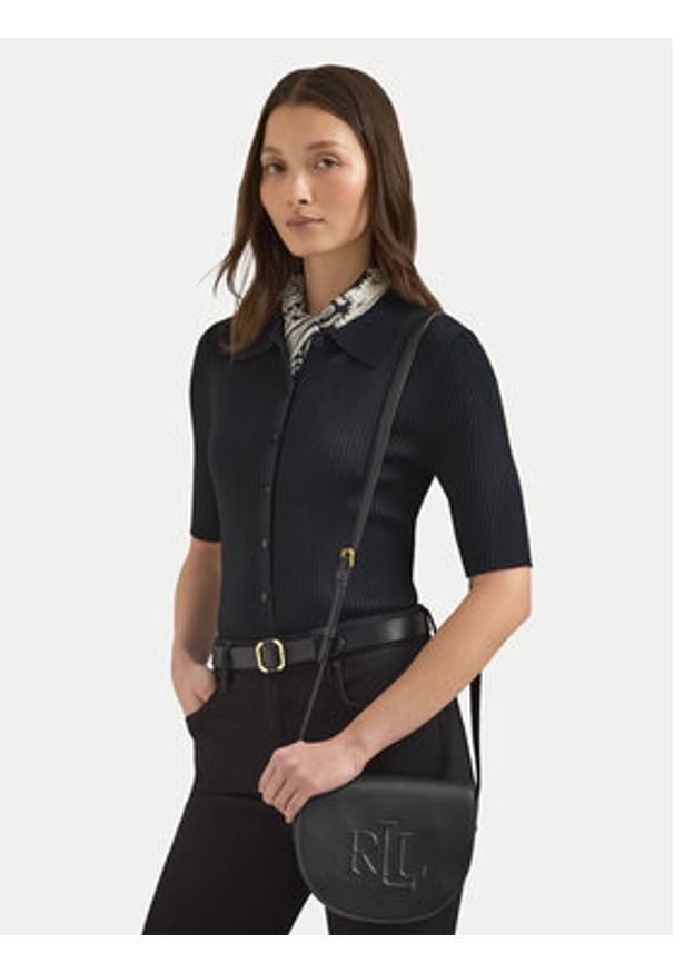 Lauren Ralph Lauren Torebka 431950130002 Czarny. Kolor: czarny. Materiał: skórzane