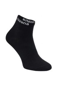 Iguana - Skarpety Unisex Adult Igino Mid Cut (zestaw 3 Sztuk). Kolor: czarny. Sport: turystyka piesza