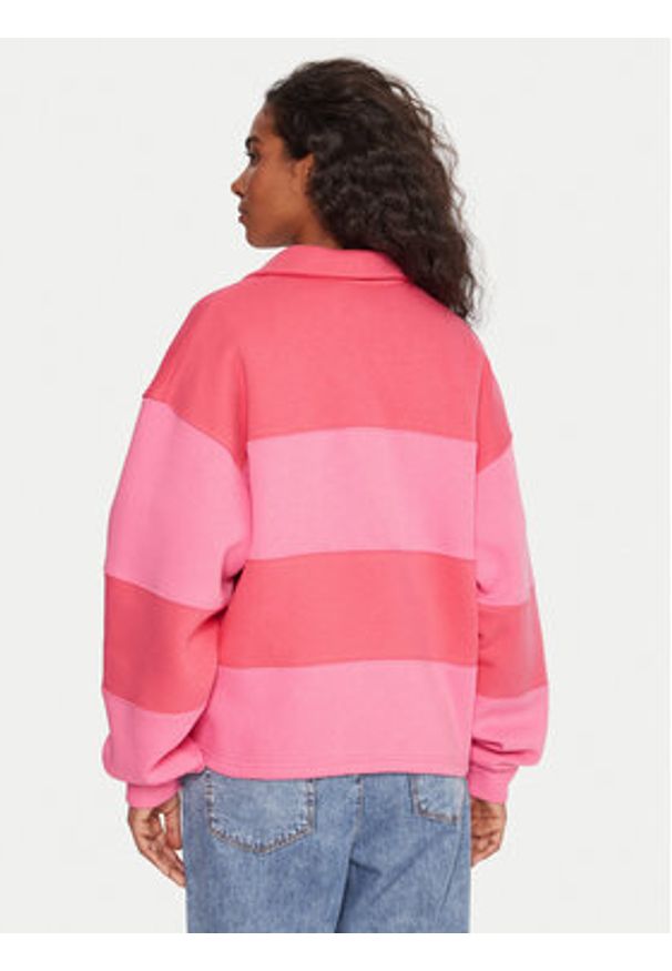 Roxy Bluza Cross Your Mind ERJFT05015 Różowy Boxy Fit. Kolor: różowy. Materiał: syntetyk, bawełna