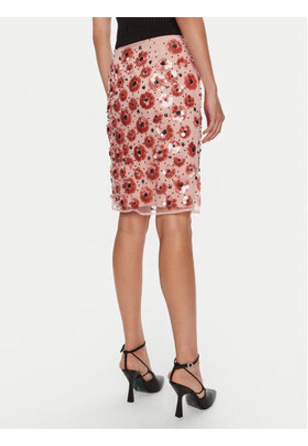 ROTATE Spódnica ołówkowa Dula 1132471922 Różowy Slim Fit. Kolor: różowy. Materiał: syntetyk