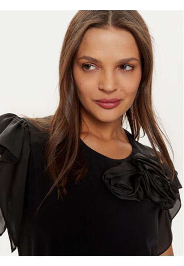 Liu Jo Bluzka WF4183 J5003 Czarny Regular Fit. Kolor: czarny. Materiał: bawełna