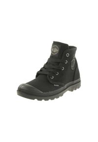 Buty do chodzenia damskie Palladium Pampa HI. Wysokość cholewki: za kostkę. Zapięcie: sznurówki. Kolor: czarny. Materiał: guma, syntetyk, materiał. Szerokość cholewki: normalna. Sport: turystyka piesza