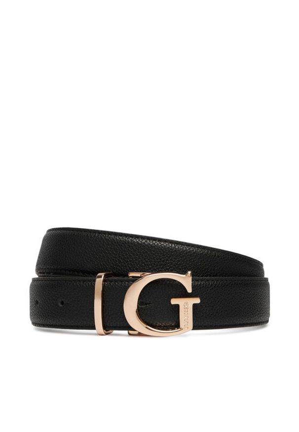 Guess Pasek BW9465 P6330 Czarny. Kolor: czarny. Materiał: skóra