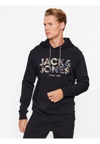 Jack & Jones - Jack&Jones Bluza James 12235338 Czarny Regular Fit. Kolor: czarny. Materiał: bawełna, syntetyk