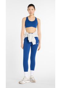 Biustonosz do biegania New Balance WB51052GAB – niebieski. Kolor: niebieski. Materiał: poliester, tkanina, lycra, materiał, skóra. Wzór: gładki #5