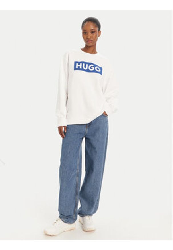 Hugo - HUGO Bluza Classic 50522425 Biały Relaxed Fit. Kolor: biały. Materiał: bawełna