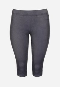 Born2be - Granatowe Spodnie z Bawełny o Kroju Capri Dolonissa. Okazja: na co dzień. Kolor: niebieski. Materiał: bawełna. Styl: młodzieżowy, elegancki, casual