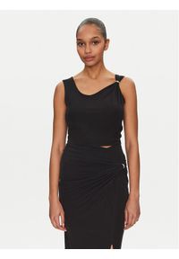 Guess Top W5GP22 KAQL2 Czarny Regular Fit. Kolor: czarny