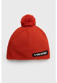 Viking czapka kolor czerwony wełniana. Kolor: czerwony. Materiał: wełna