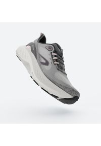 KIPRUN - Buty do biegania damskie Kiprun KS900 Support. Kolor: biały, wielokolorowy, różowy, szary. Wzór: geometria. Sport: bieganie