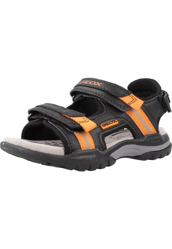 Geox - Sandały GEOX J BOREALIS BOY A Czarny. Kolor: czarny. Materiał: syntetyk, tkanina. Sport: turystyka piesza