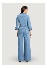 Morgan Kombinezon 261-PIMA Niebieski Wide Leg. Kolor: niebieski. Materiał: bawełna #3