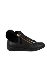 Geox Sneakersy "D Myria E" | D9468E046BH | Kobieta | Czarny. Nosek buta: okrągły. Zapięcie: zamek. Kolor: czarny. Materiał: skóra. Wzór: aplikacja #5