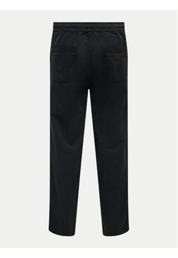 Only & Sons Spodnie materiałowe Sinus 22030239 Czarny Loose Fit. Kolor: czarny. Materiał: bawełna