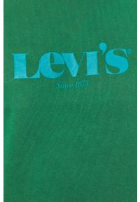 Levi's® - Levi's - Bluza bawełniana. Okazja: na spotkanie biznesowe. Kolor: zielony. Materiał: bawełna. Wzór: nadruk. Styl: biznesowy #4