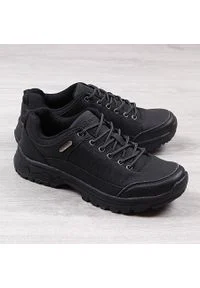 Buty męskie trekkingowe czarne McKeylor. Kolor: czarny. Materiał: skóra ekologiczna #1