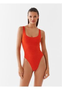 Calvin Klein Swimwear Strój kąpielowy KW0KW02214 Pomarańczowy. Kolor: pomarańczowy. Materiał: syntetyk