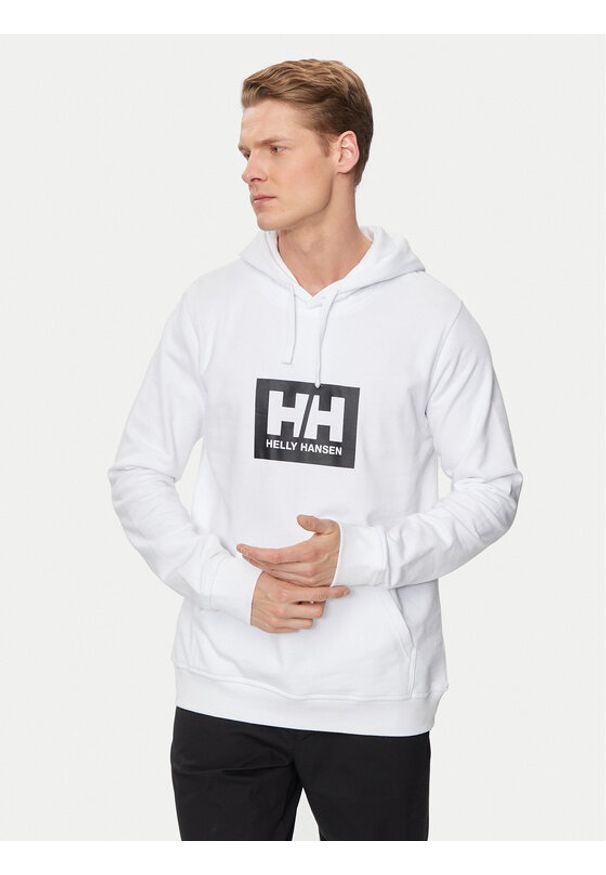 Helly Hansen Bluza Hh Box Hoodie 53289 Biały Regular Fit. Kolor: biały. Materiał: bawełna